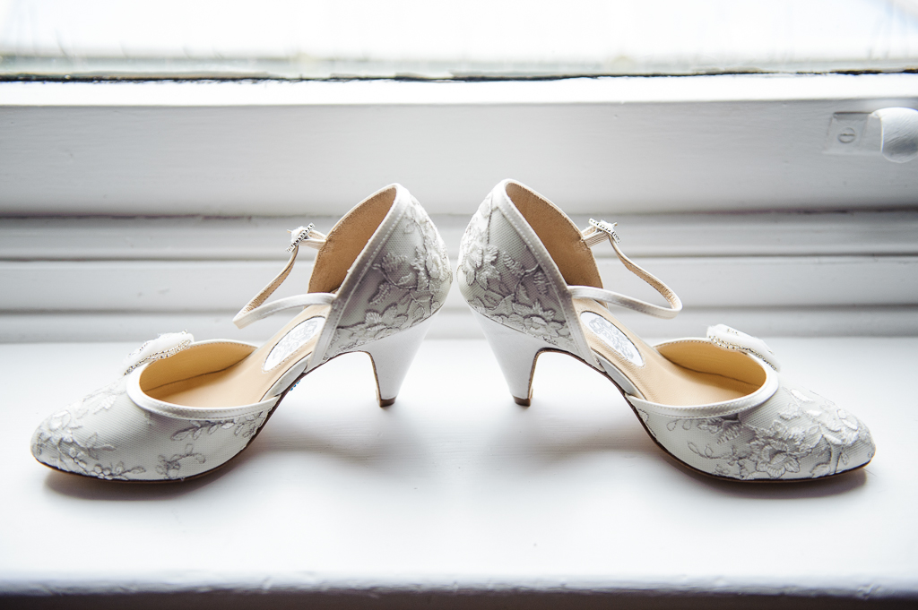 wedding shoes embroidery detail