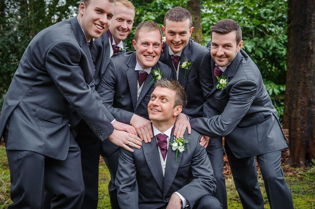 groomsmen purple cravates