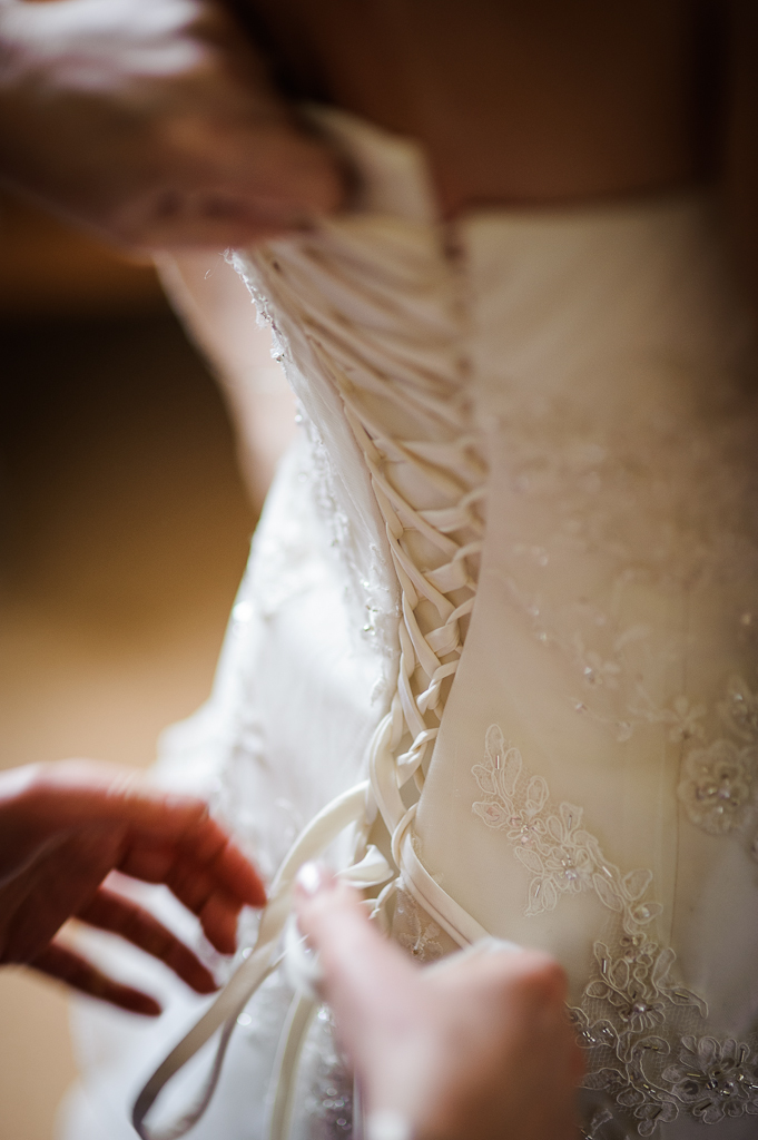 back of wedding dress