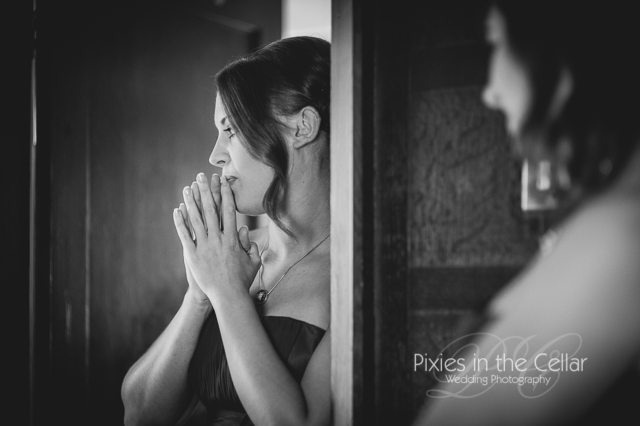 bridesmaid waiting