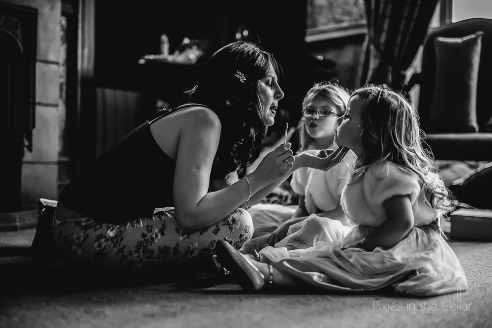 flower girls and lipstick