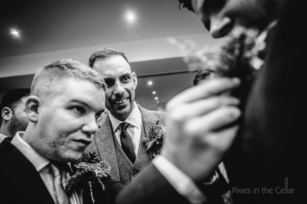 groomsmen and button hole