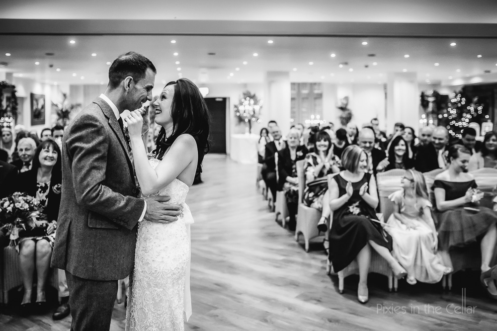 Just married mitton hall wedding ceremony