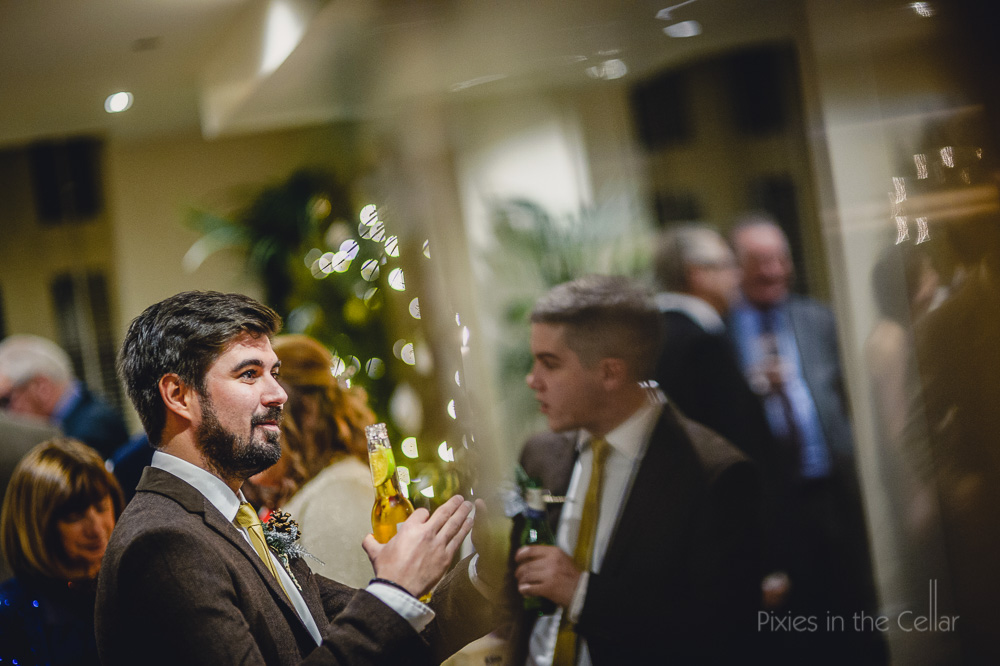 wedding drinks reception indoors winter