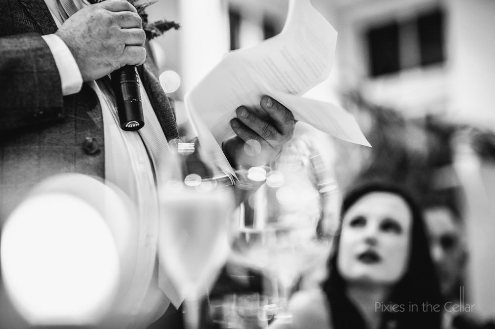 wedding speeches close up