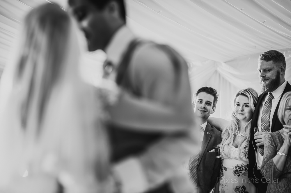 wedding first dance admiring guests