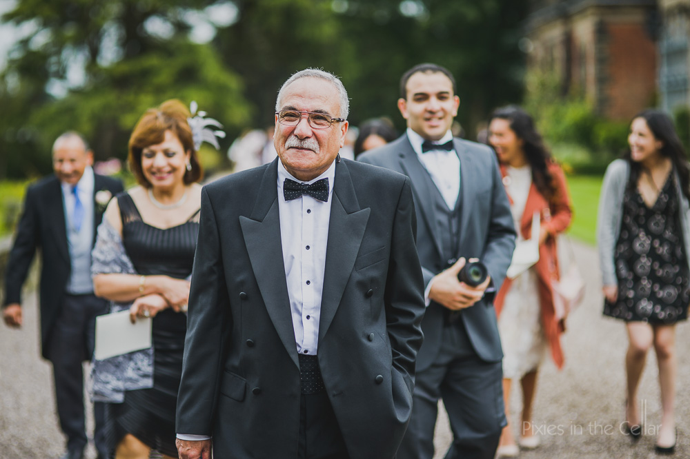 wedding guests in bow ties