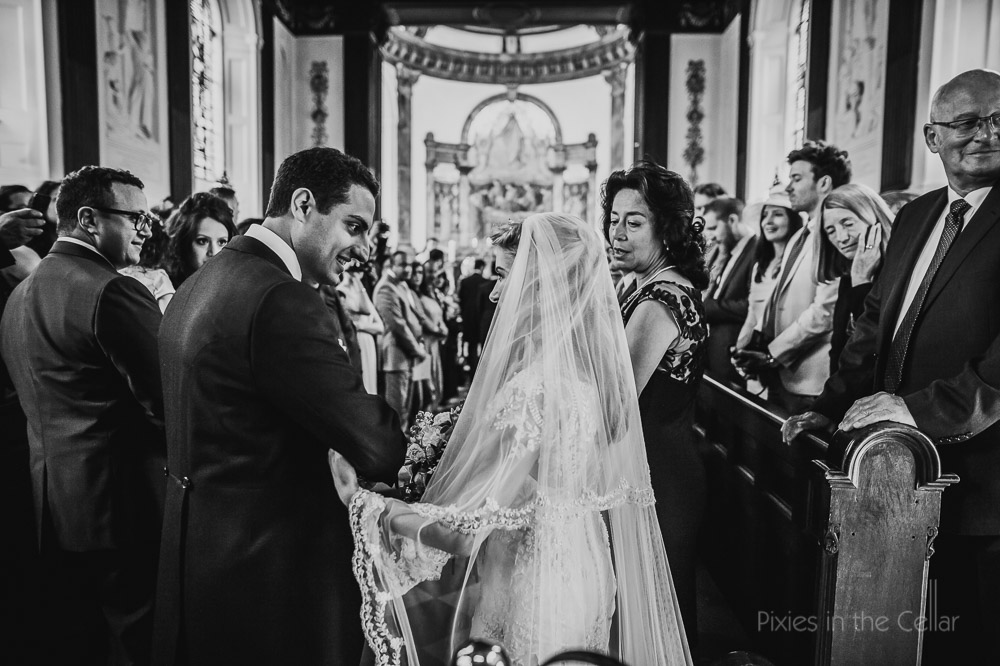 Capesthorne Hall Wedding in chapel