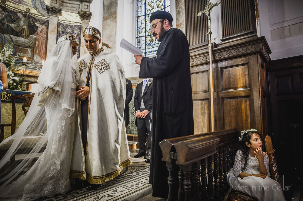 Orthodox wedding in cheshire crowns and gowns
