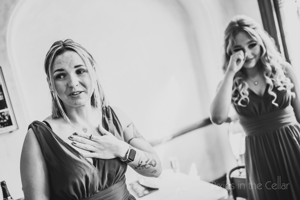wedding bridesmaids reactions Manchester photography 
