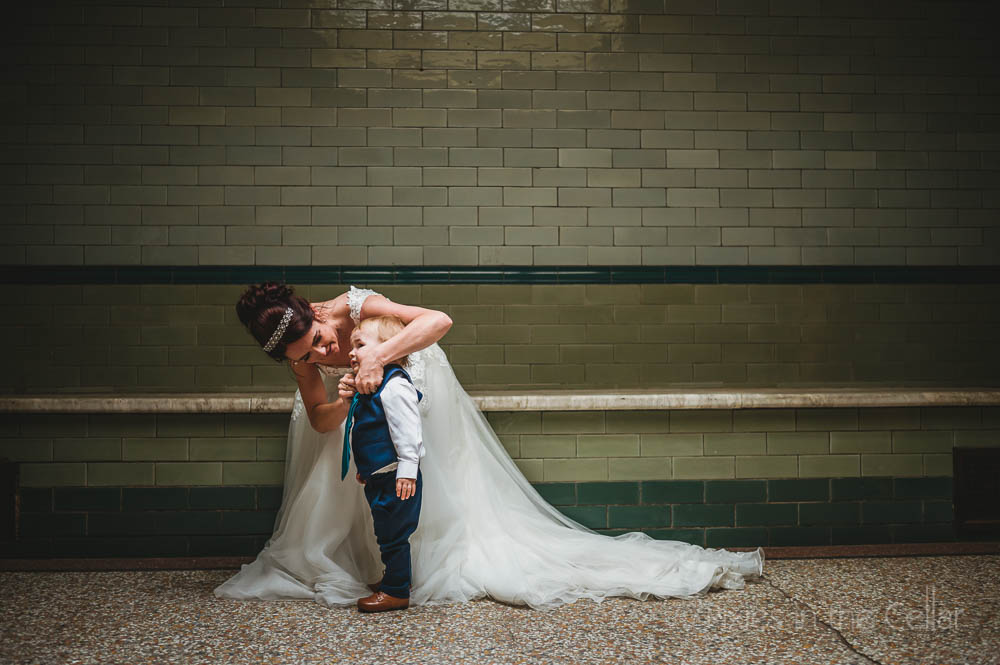 bride and son family wedding photos natural Manchester