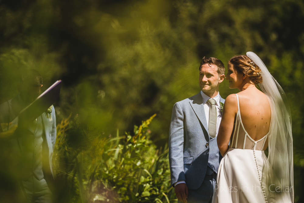 UK outdoor ceremony Manchester tea room wedding photo