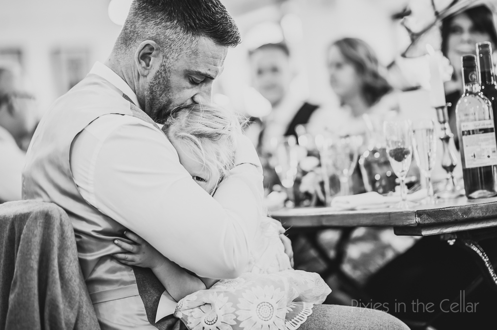 dad and daughter real wedding moments non-posed photography