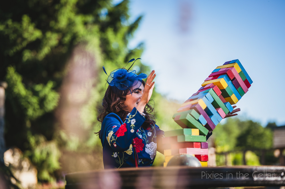 colourful wedding jenga