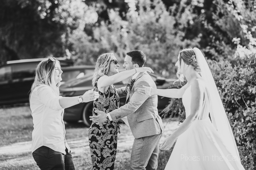 wedding hugs